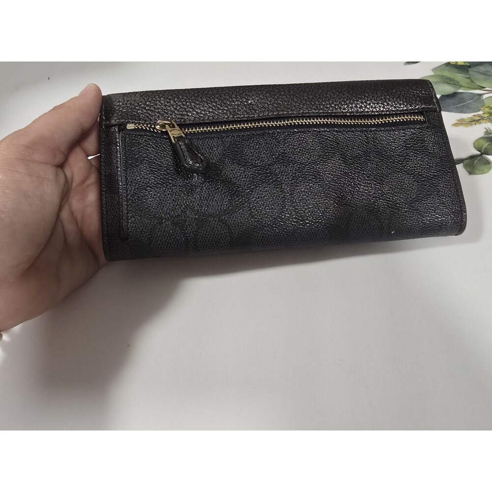 COACH Long Wallet Leather BRW All-over Pattern Women's - Picture 7 of 10